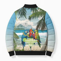 Wish You A Merry Martini Christmas Bomber Puffer Jacket Cocktail Parrot-dise LT7 - Polynesian Pride