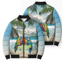Wish You A Merry Martini Christmas Bomber Puffer Jacket Cocktail Parrot-dise LT7 - Polynesian Pride
