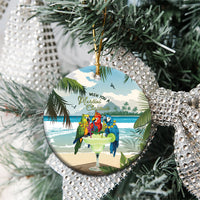 Wish You A Merry Martini Christmas Ceramic Ornament Cocktail Parrot-dise LT7 - Polynesian Pride