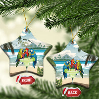 Wish You A Merry Martini Christmas Ceramic Ornament Cocktail Parrot-dise LT7 Star Multicolor - Polynesian Pride