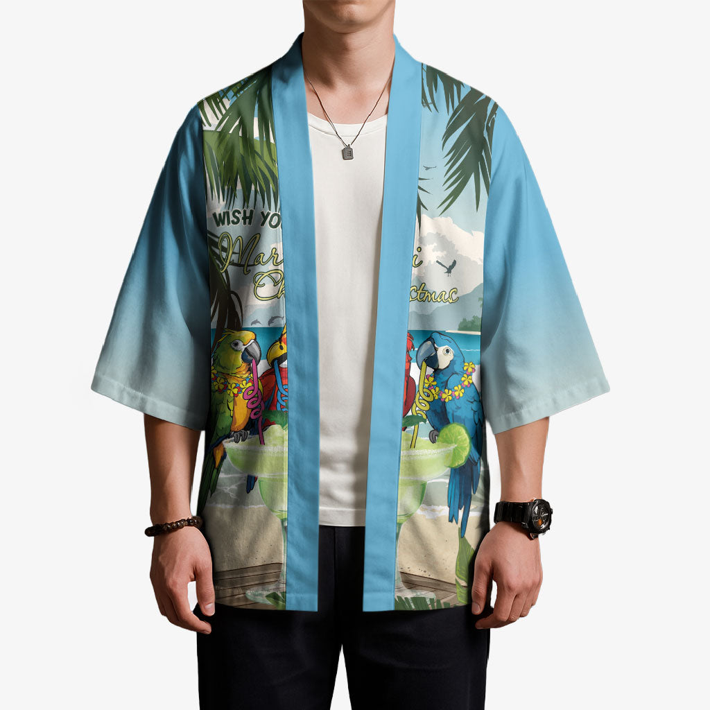 Wish You A Merry Martini Christmas Kimono Cocktail Parrot-dise LT7 - Polynesian Pride