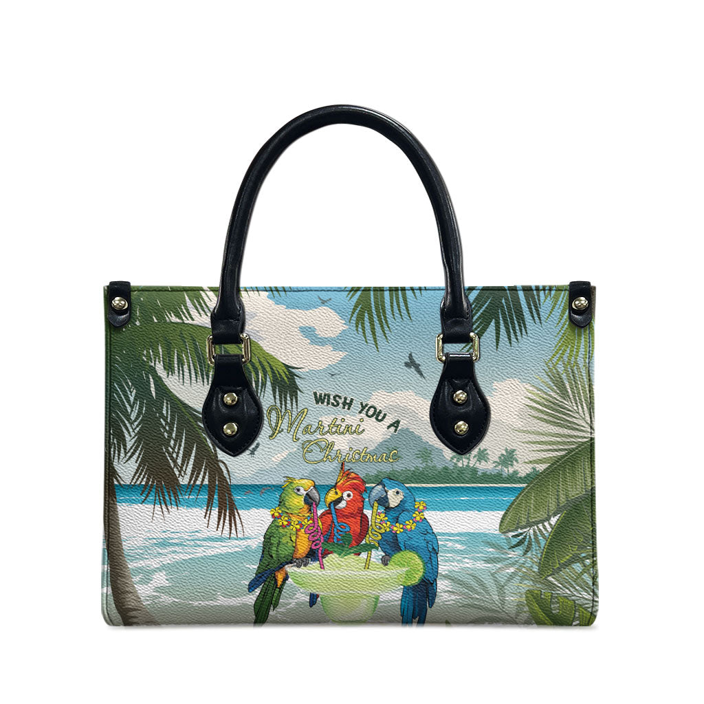 Wish You A Merry Martini Christmas Leather Bag Cocktail Parrot-dise LT7 - Polynesian Pride