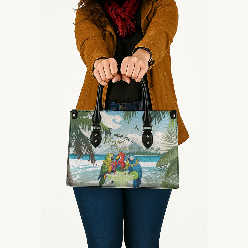 Wish You A Merry Martini Christmas Leather Bag Cocktail Parrot-dise LT7 - Polynesian Pride