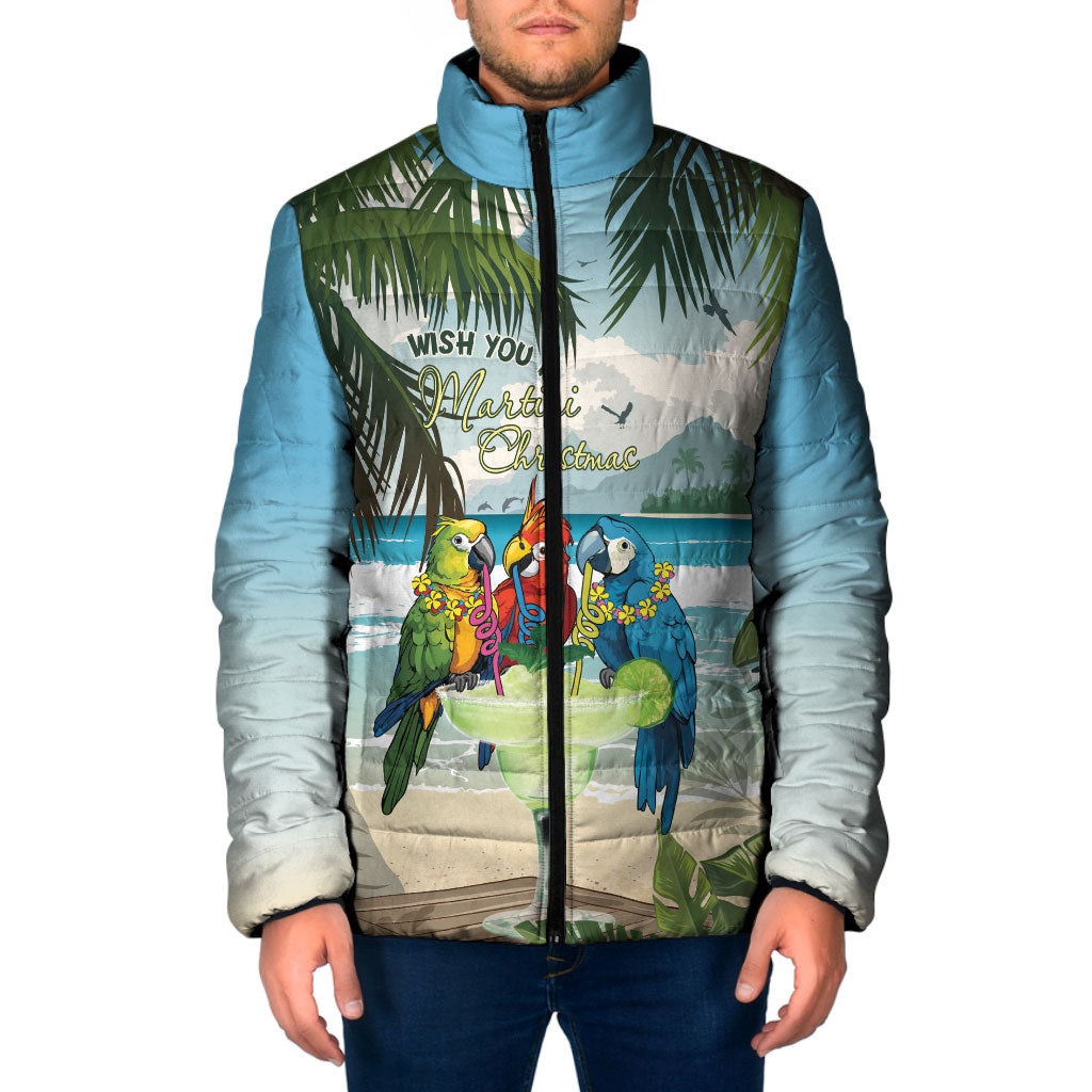 Wish You A Merry Martini Christmas Padded Jacket Cocktail Parrot-dise LT7 Men Multicolor - Polynesian Pride