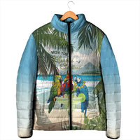 Wish You A Merry Martini Christmas Padded Jacket Cocktail Parrot-dise LT7 - Polynesian Pride