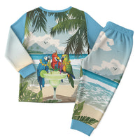 Wish You A Merry Martini Christmas Pajama Set Cocktail Parrot-dise LT7 - Polynesian Pride