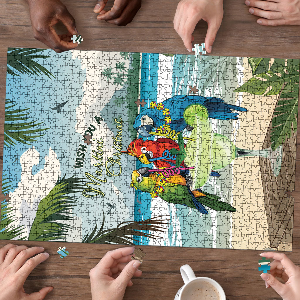 Wish You A Merry Martini Christmas Puzzle Cocktail Parrot-dise