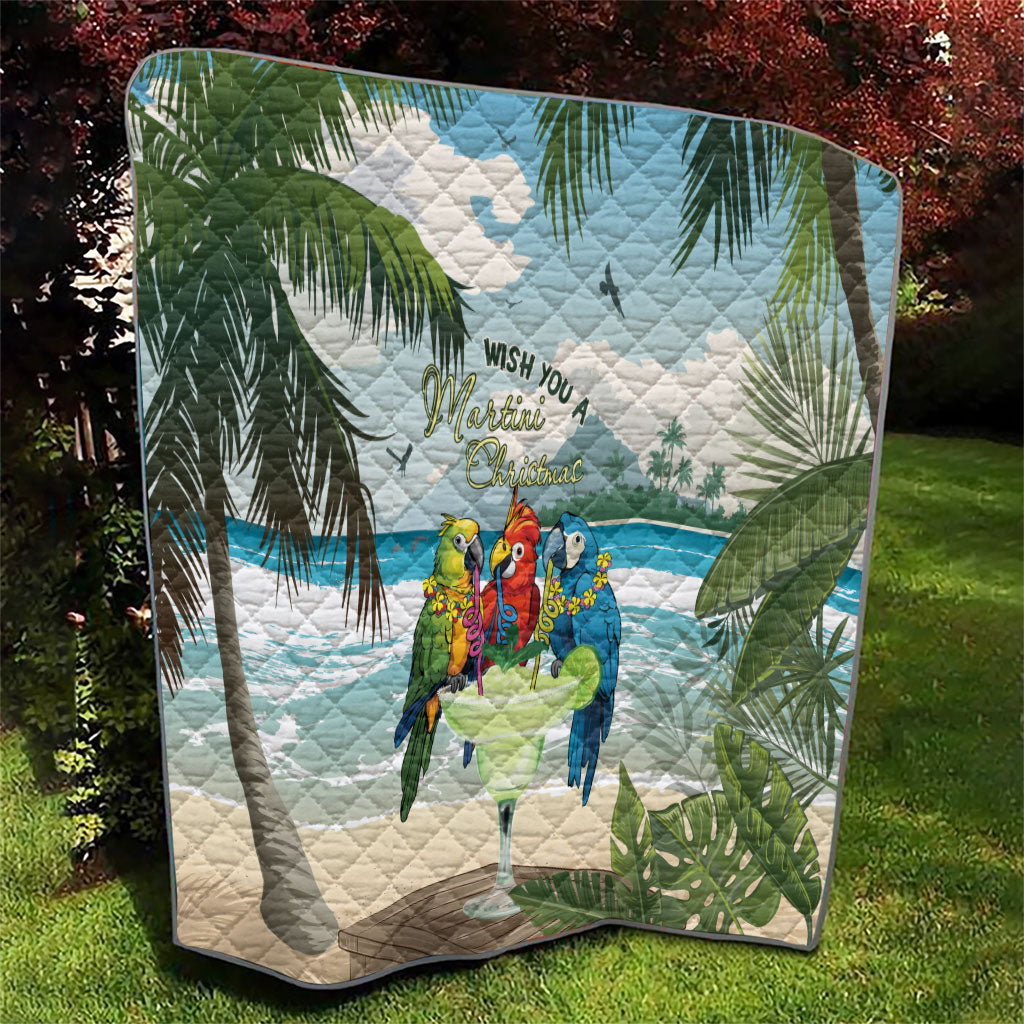 Wish You A Merry Martini Christmas Quilt Cocktail Parrot-dise LT7 - Polynesian Pride