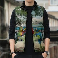 Wish You A Merry Martini Christmas Sleeveless Puffer Jacket Cocktail Parrot-dise LT7 - Polynesian Pride