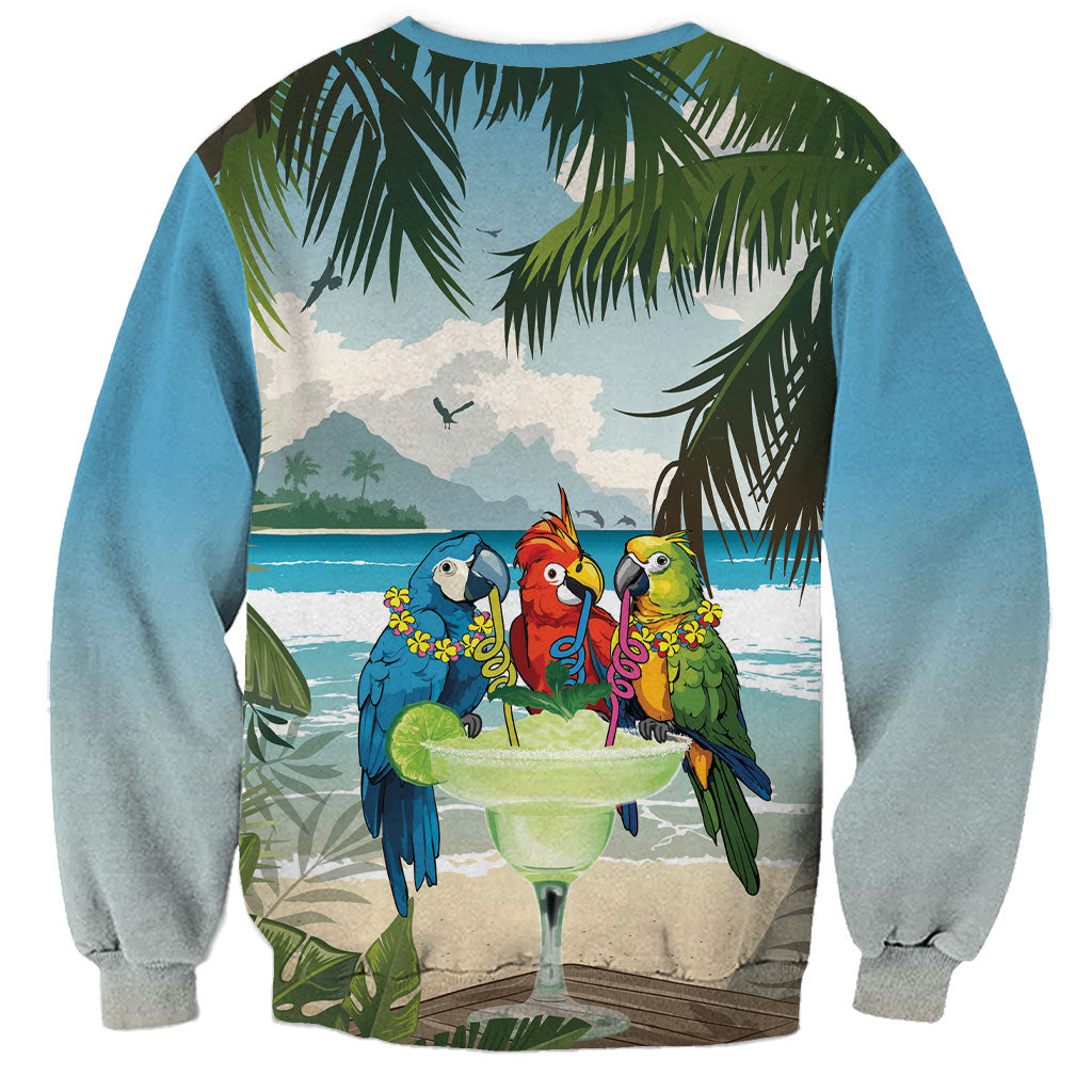 Wish You A Merry Martini Christmas Sweatshirt Cocktail Parrot-dise