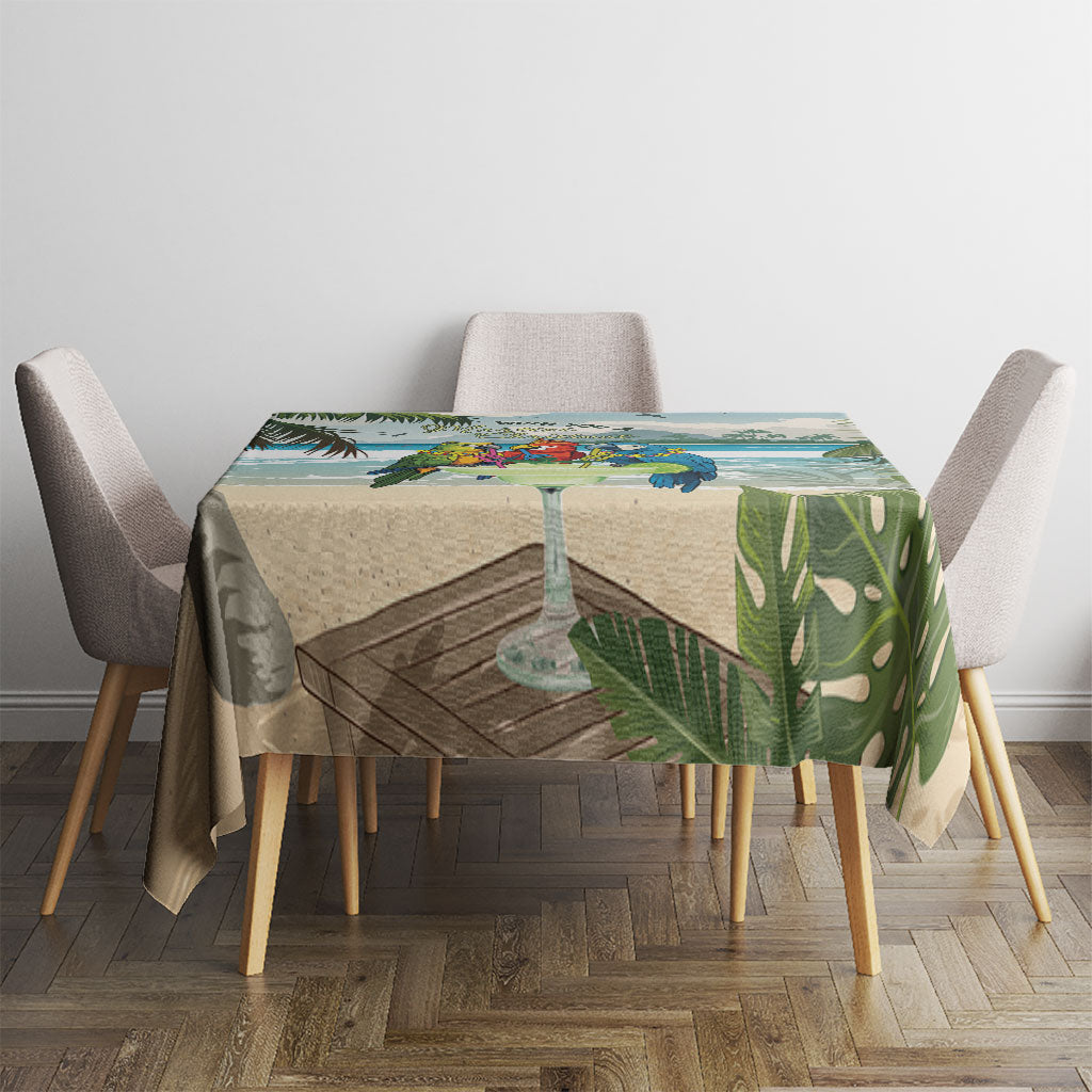 Wish You A Merry Martini Christmas Tablecloth Cocktail Parrot-dise