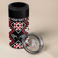 Personalised Taniko Motifs Aotearoa 4 in 1 Can Cooler Tumbler Waitangi Kowhaiwhai Kiwi LT7 - Polynesian Pride