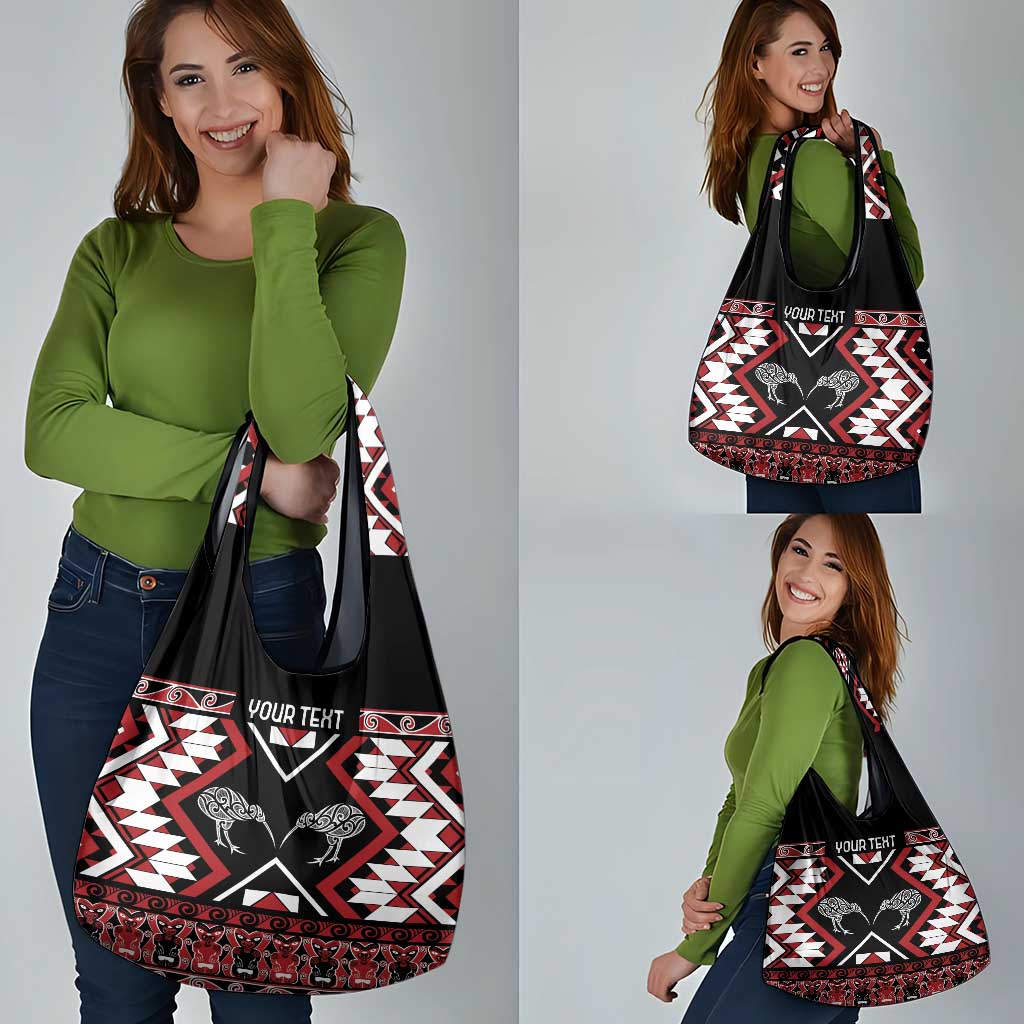 Personalised Taniko Motifs Aotearoa Grocery Bag Waitangi Kowhaiwhai Kiwi