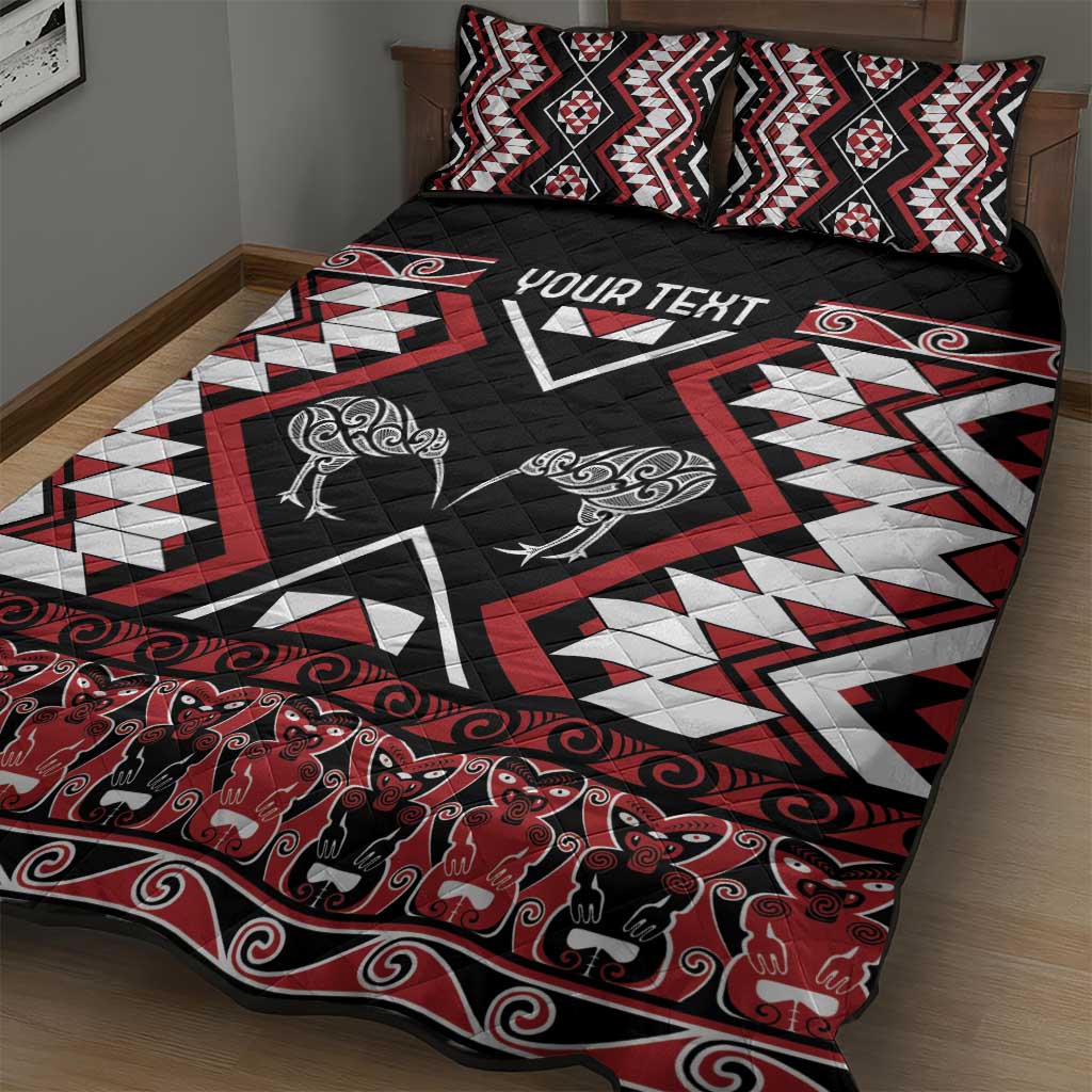 Personalised Taniko Motifs Aotearoa Quilt Bed Set Waitangi Kowhaiwhai Kiwi
