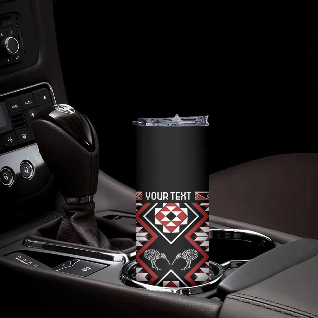 Personalised Taniko Motifs Aotearoa Skinny Tumbler Waitangi Kowhaiwhai Kiwi LT7 - Polynesian Pride