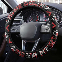 Taniko Motifs Aotearoa Steering Wheel Cover Waitangi Kowhaiwhai Kiwi