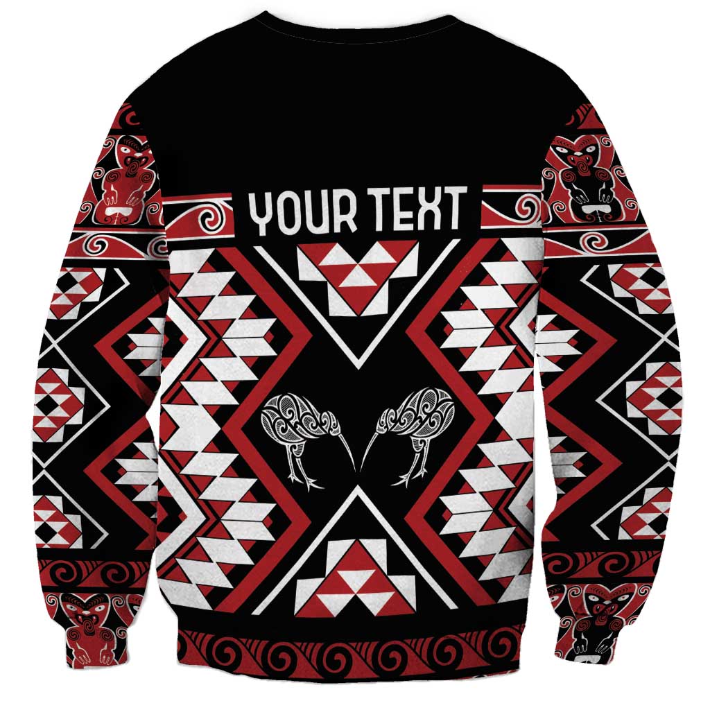 Personalised Taniko Motifs Aotearoa Sweatshirt Waitangi Kowhaiwhai Kiwi
