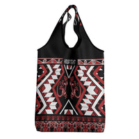 Personalised Aotearoa Waitangi Grocery Bag Taniko Motifs - Mania Gecko