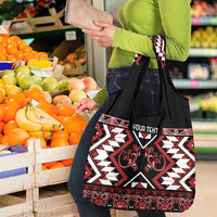 Personalised Aotearoa Waitangi Grocery Bag Taniko Motifs - Mania Gecko