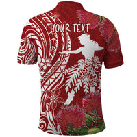 Personalised Hawaii Wahine Polo Shirt Women's Day Ohia Lehua LT7 - Polynesian Pride