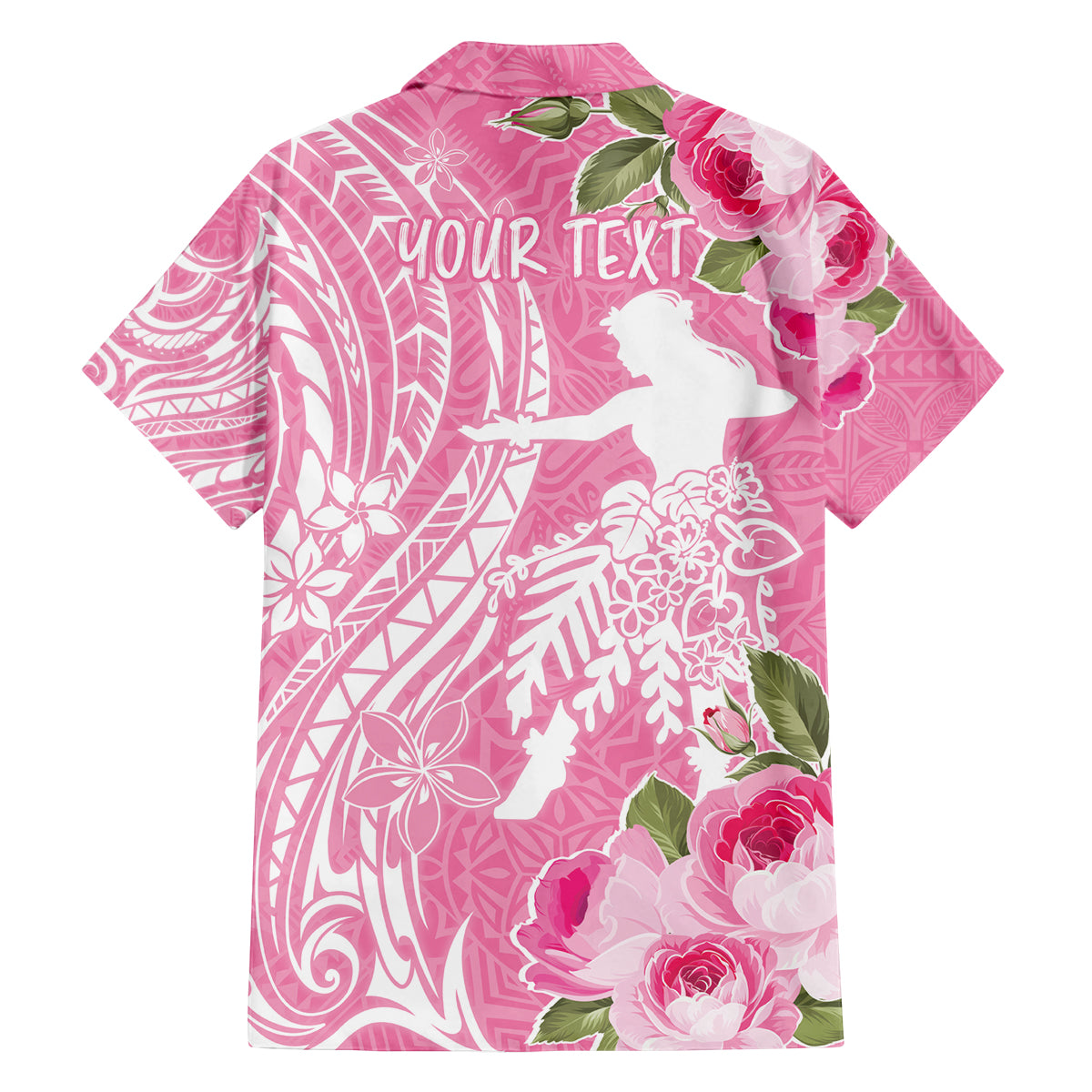 Personalised Hawaii Wahine Family Matching Tank Maxi Dress and Hawaiian Shirt Women's Day Maui Lokelani Roses LT7 - Polynesian Pride