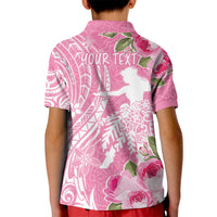 Personalised Hawaii Wahine Kid Polo Shirt Women's Day Maui Lokelani Roses LT7 - Polynesian Pride