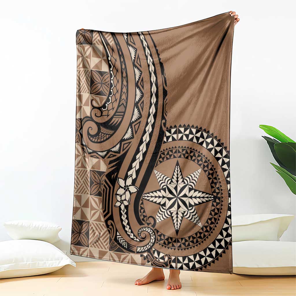 Tonga Ngatu Blanket Vintage Brown Manulua Motifs