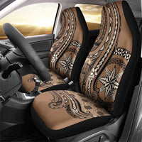 Tonga Ngatu Car Seat Cover Vintage Brown Manulua Motifs