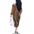 Personalized Tonga Ngatu Family Matching Off The Shoulder Long Sleeve Dress and Hawaiian Shirt Vintage Brown Manulua Motifs
