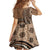 Personalized Tonga Ngatu Family Matching Off Shoulder Maxi Dress and Hawaiian Shirt Vintage Brown Manulua Motifs