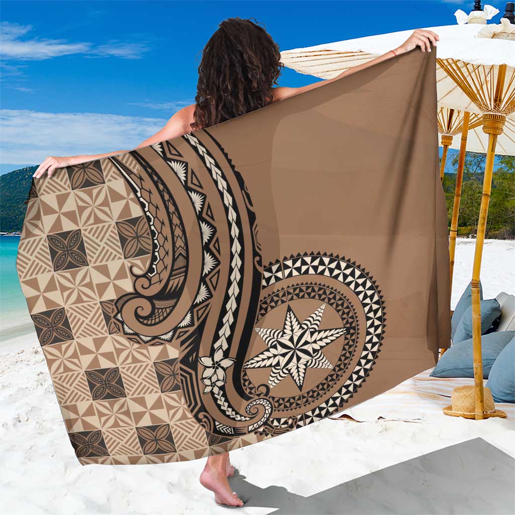 Tonga Ngatu Sarong Vintage Brown Manulua Motifs