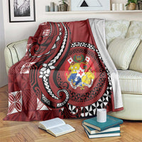 Tonga Ngatu Blanket Iconic Red Manulua Motifs