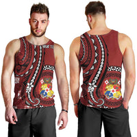 Personalized Tonga Ngatu Men Tank Top Iconic Red Manulua Motifs