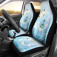 Guam Fishhook Mix Guasali Flowers Car Seat Cover Dreaming Turquoise