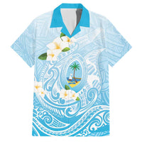 Guam Fishhook Mix Guasali Flowers Family Matching Long Sleeve Bodycon Dress and Hawaiian Shirt Dreaming Turquoise LT7 Dad's Shirt - Short Sleeve Turquoise - Polynesian Pride