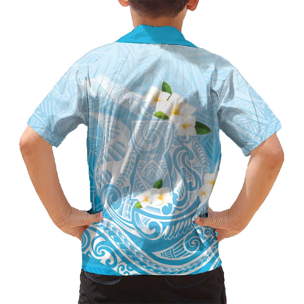 Guam Fishhook Mix Guasali Flowers Family Matching Mermaid Dress and Hawaiian Shirt Dreaming Turquoise