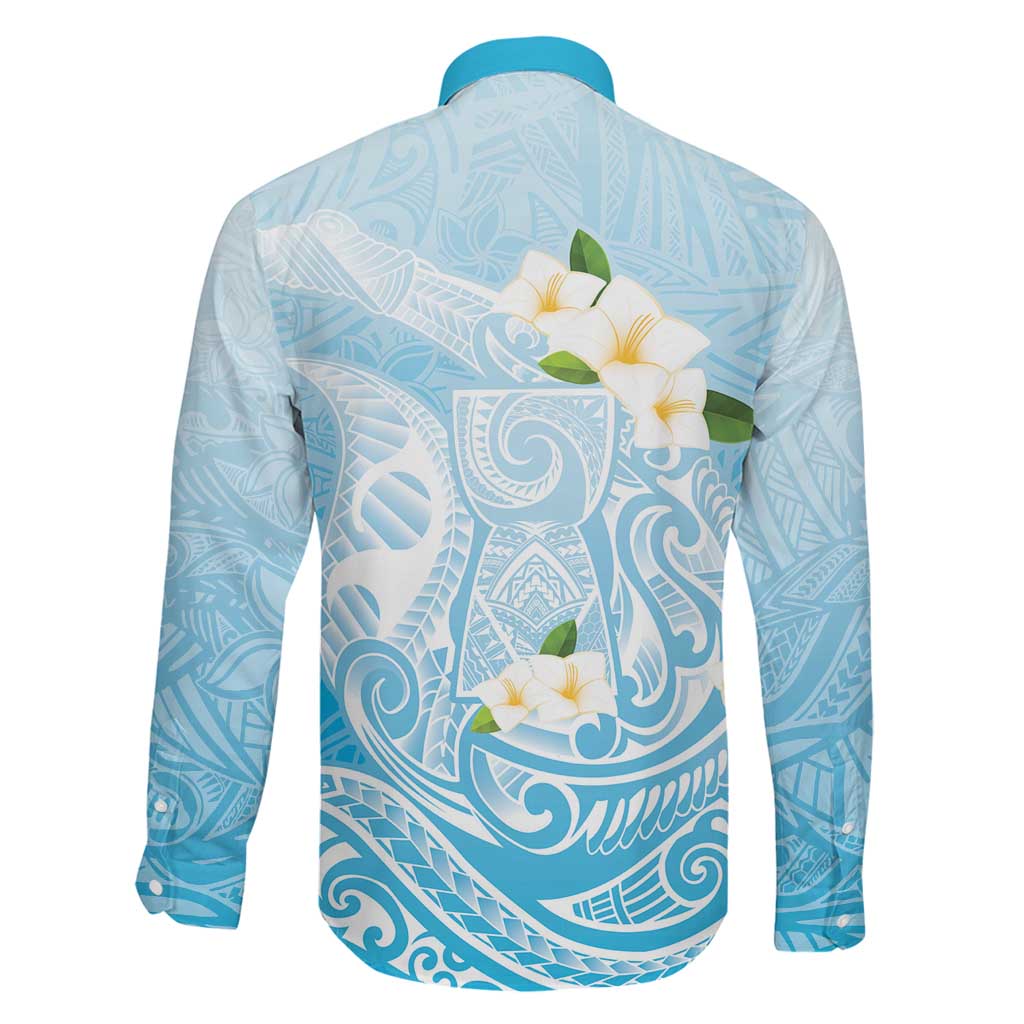 Guam Fishhook Mix Guasali Flowers Family Matching Puletasi and Hawaiian Shirt Dreaming Turquoise LT7 - Polynesian Pride