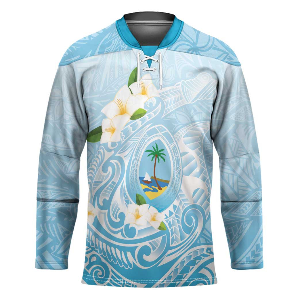 Guam Fishhook Mix Guasali Flowers Hockey Jersey Dreaming Turquoise