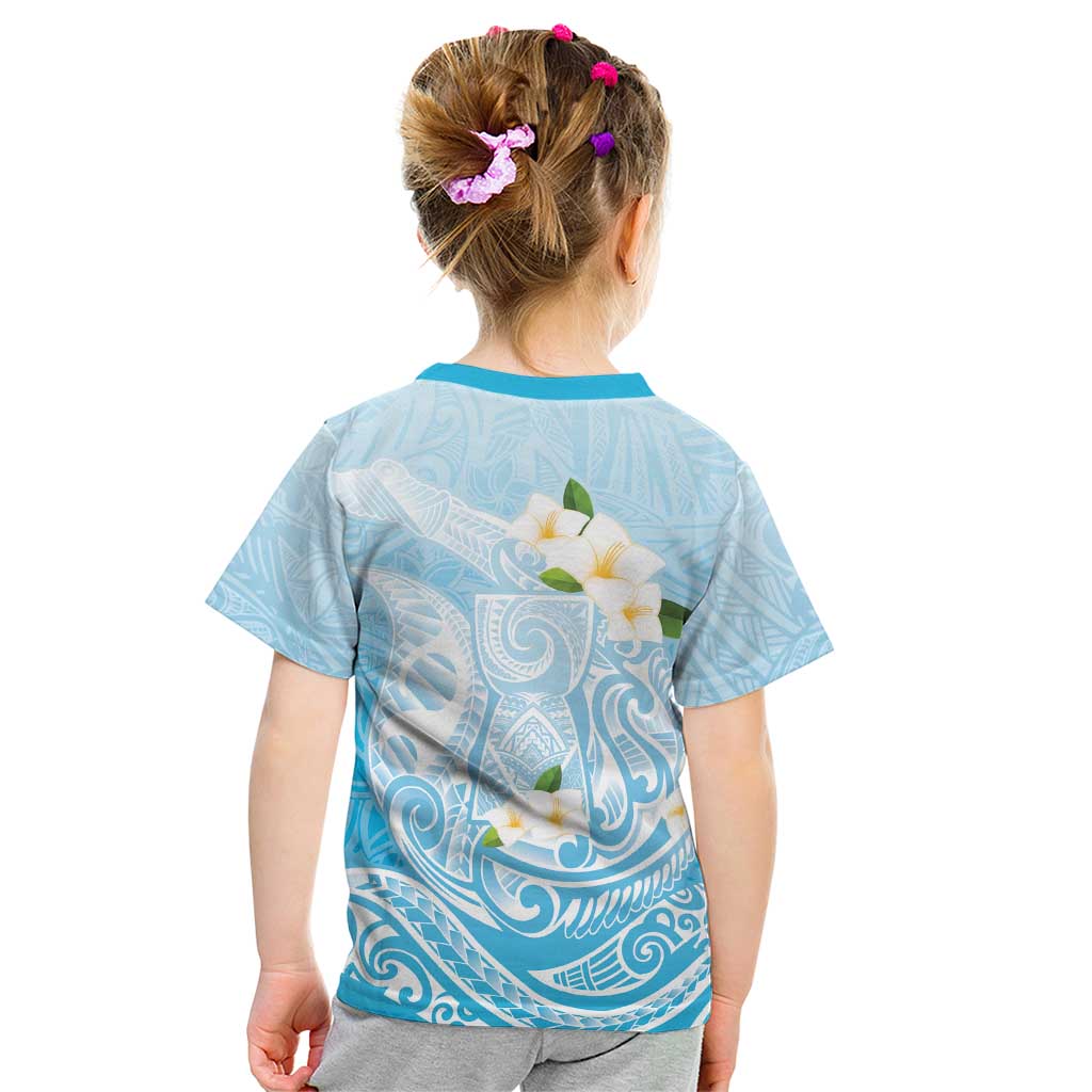 Guam Fishhook Mix Guasali Flowers Kid T Shirt Dreaming Turquoise