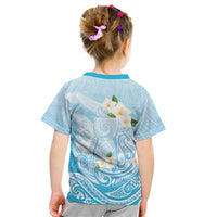 Guam Fishhook Mix Guasali Flowers Kid T Shirt Dreaming Turquoise