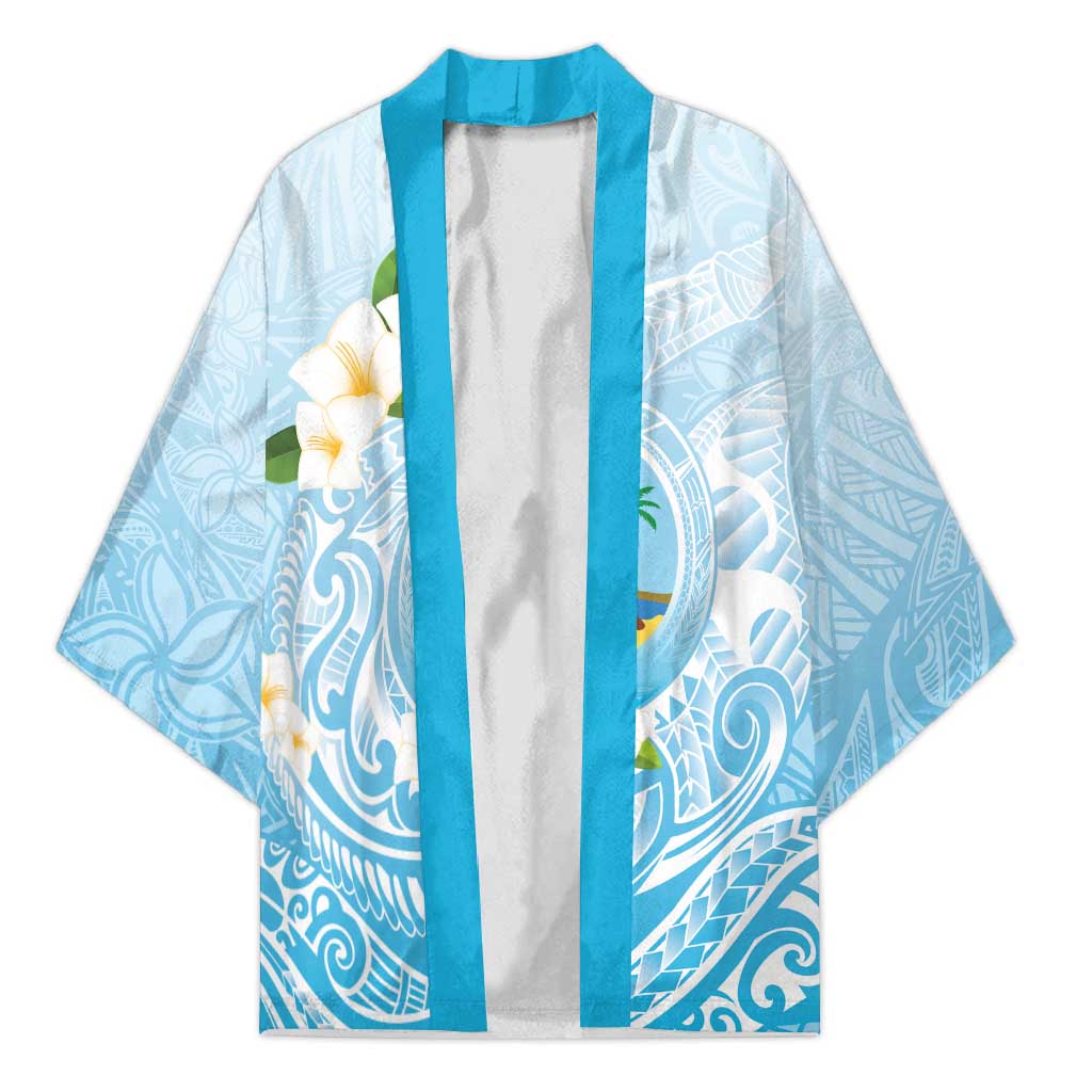 Guam Fishhook Mix Guasali Flowers Kimono Dreaming Turquoise