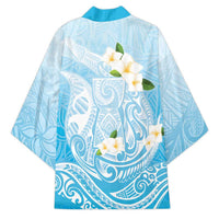 Guam Fishhook Mix Guasali Flowers Kimono Dreaming Turquoise