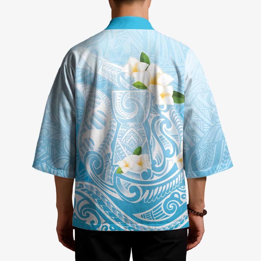 Guam Fishhook Mix Guasali Flowers Kimono Dreaming Turquoise