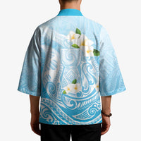 Guam Fishhook Mix Guasali Flowers Kimono Dreaming Turquoise