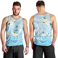 Guam Fishhook Mix Guasali Flowers Men Tank Top Dreaming Turquoise LT7 - Polynesian Pride