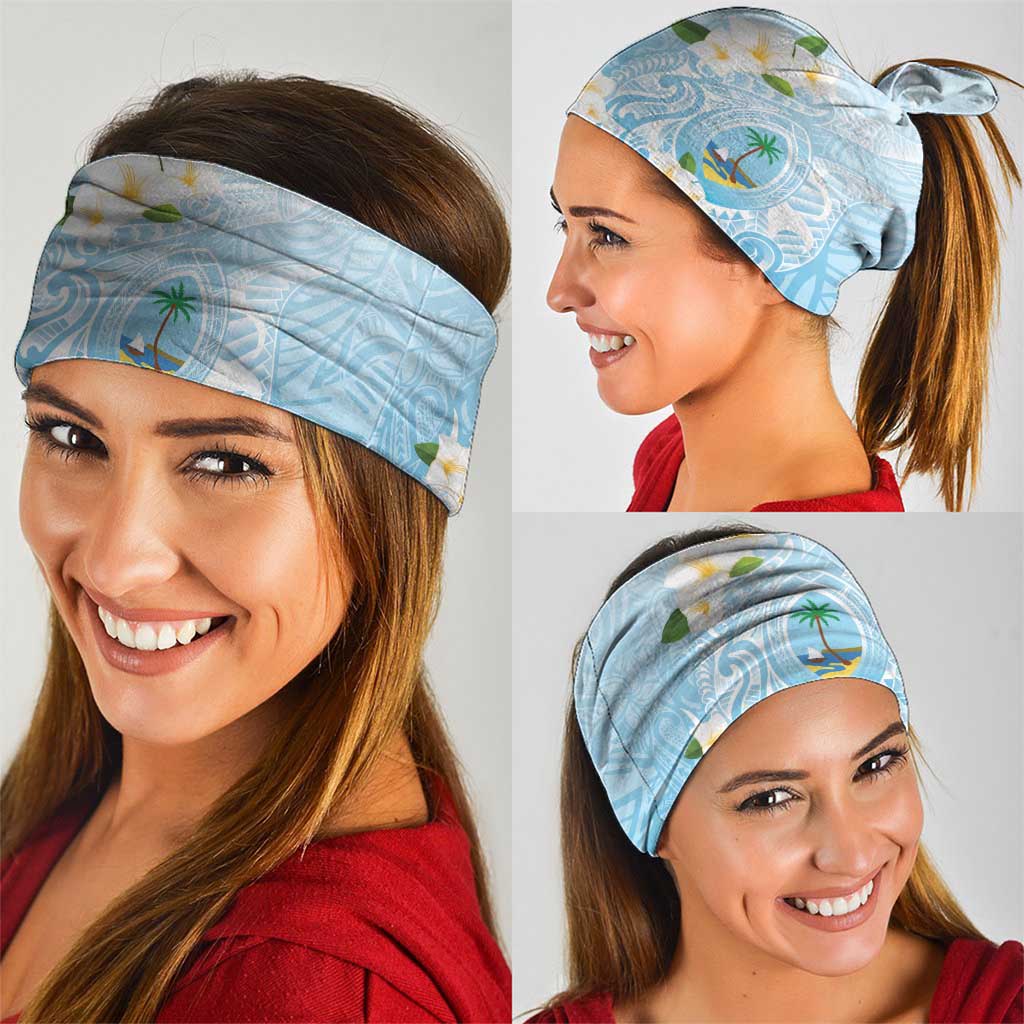 Guam Fishhook Mix Guasali Flowers Neck Gaiter Dreaming Turquoise