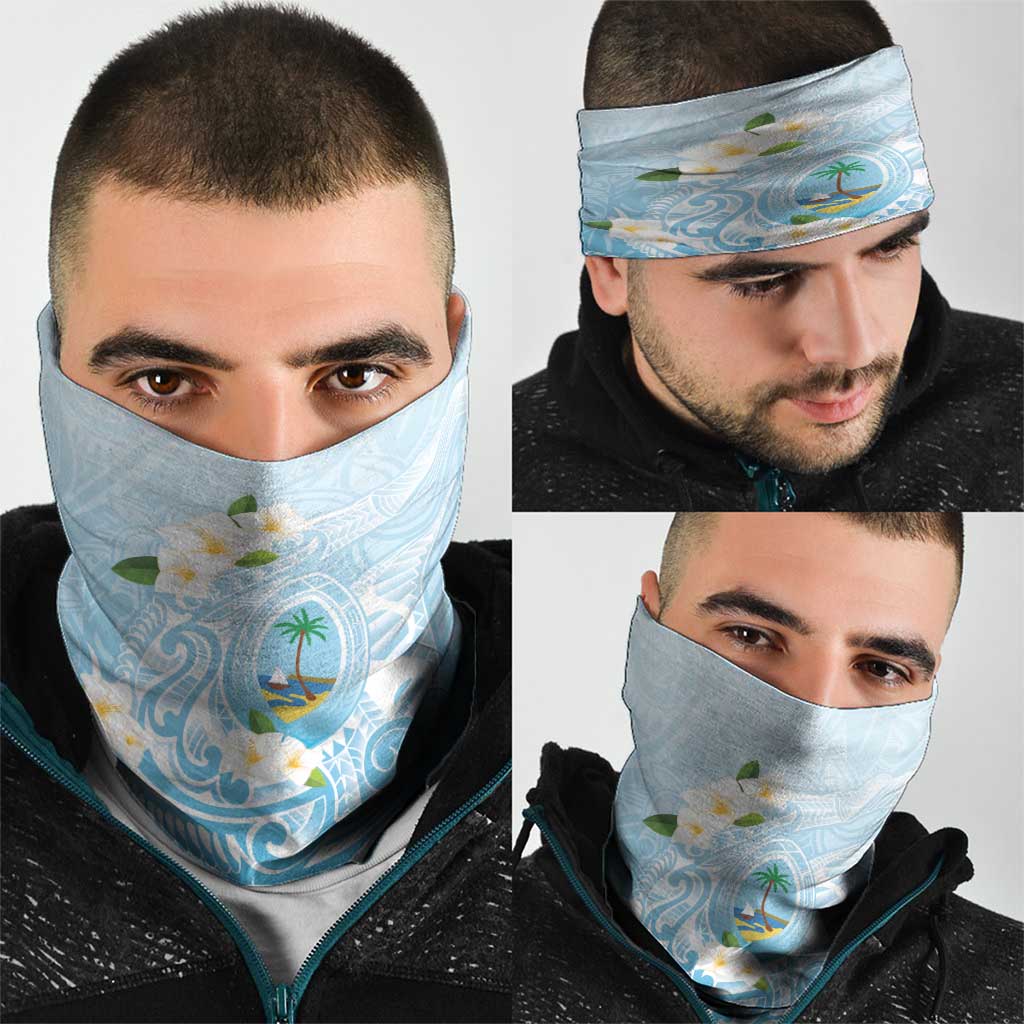 Guam Fishhook Mix Guasali Flowers Neck Gaiter Dreaming Turquoise