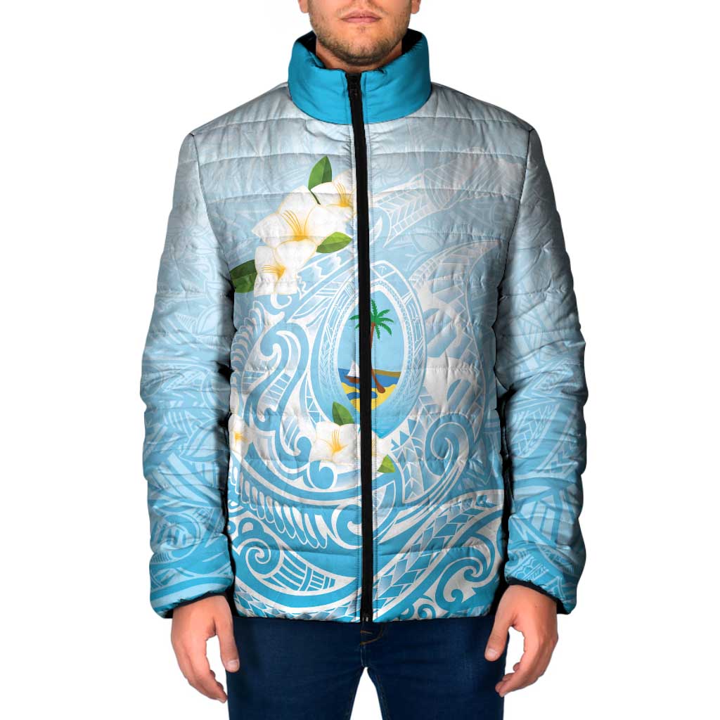 Guam Fishhook Mix Guasali Flowers Padded Jacket Dreaming Turquoise