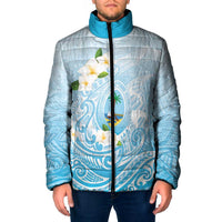 Guam Fishhook Mix Guasali Flowers Padded Jacket Dreaming Turquoise