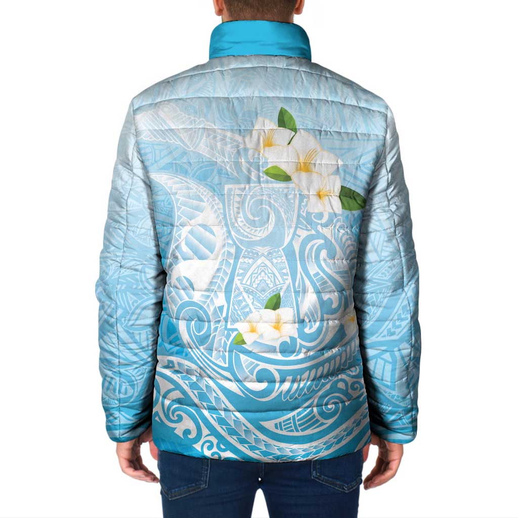 Guam Fishhook Mix Guasali Flowers Padded Jacket Dreaming Turquoise